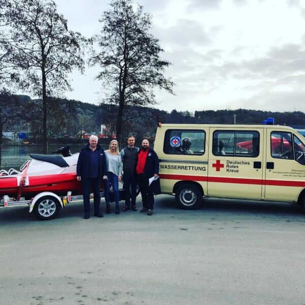 German Red Cross Wasserwacht collecting their new RescueRunner system.